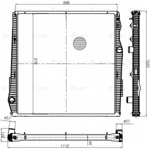 Изображение 4, LRc2804 Радиатор SCANIA 5 series (04-) охлаждения двигателя (с рамкой) LUZAR