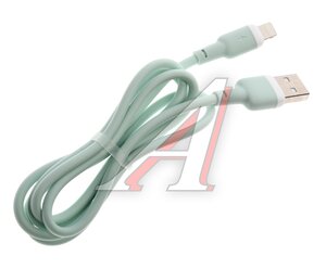 Изображение 2, NB208 green Кабель iPhone (5-) 2.4A 1м зеленый XO