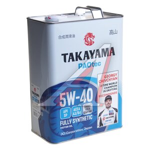 Изображение 1, 6056060 Масло моторное TAKAYAMA PAOtec A3/B4/SP 5W40 синт.4л