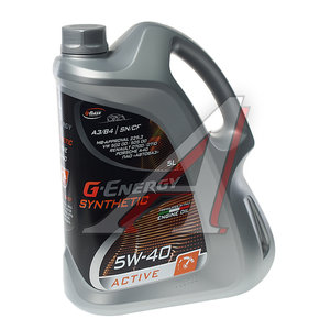 Изображение 1, 0253142411 Масло моторное Synthetic Active SN/CF/A3/B4 5W40 синт.5л G-ENERGY