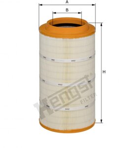 Изображение 2, E428L01 Фильтр воздушный MAN TGA, TGS, TGX, E2000 (00-) HENGST