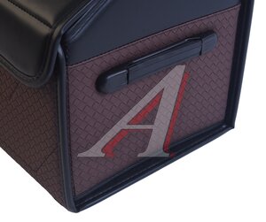 Изображение 3, ZUM3080L Органайзер в багажник 55х30х30см 3D экокожа черно-коричневый PREMIER