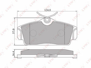 Изображение 1, BD5713 Колодки тормозные NISSAN Almera (00-06) передние (4шт.) LYNX