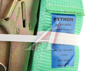 Изображение 4, PYT752012 Стяжка крепления груза 20т 12м-75мм с храповиком Python РОМЕК