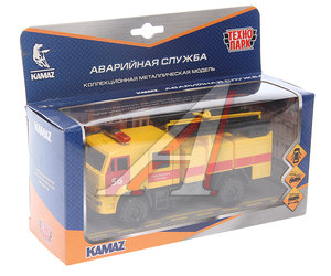 Изображение 1, КАМАЗ-КАМ43502-15EM-YE Модель автомобиля КАМАЗ (аварийная служба) металлическая ТЕХНОПАРК