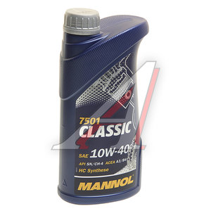 Изображение 1, 1100 Масло моторное CLASSIC 10W40 CH-4/SN п/синт.1л 7501 MANNOL