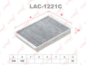 Изображение 1, LAC1221C Фильтр воздушный салона MERCEDES GL (X166), ML (W166) LYNX