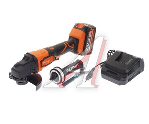 Изображение 2, AG 125Li UES Машина углошлифовальная аккумуляторная 21.0В 4.0Ач 125мм 10000об/мин. (1АКБ Li-Ion, кейс) PATRIOT