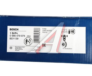Изображение 7, 0986479974 Диск тормозной FORD Mondeo (07-) передний (1шт.) BOSCH