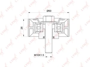 Изображение 3, PB7145 Ролик приводного ремня PEUGEOT Partner (96-) CITROEN Berlingo (98-) обводной LYNX