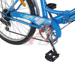 Изображение 3, T19B706 B Велосипед 24" 6-ск. складной голубой HILAND