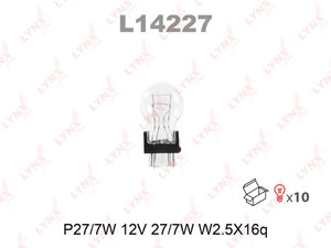 Изображение 1, L14227 Лампа 12V P27/7W W2.5х16q LYNX