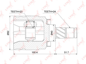 Изображение 1, CI3752 ШРУС внутренний NISSAN Almera (95-00) комплект LYNX
