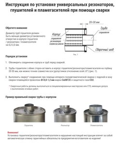 Изображение 6, CBD421.009 Резонатор с диффузором и наполнителем нержавеющая сталь CBD