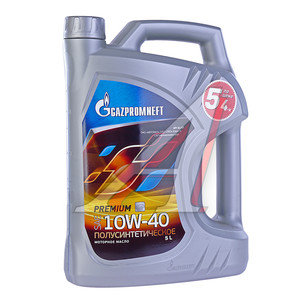 Изображение 1, 0253142212 Масло моторное Premium L SL/CF 10W40 п/синт.5л GAZPROMNEFT