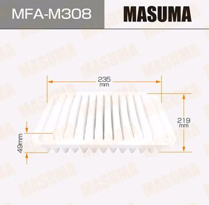 Изображение 2, MFA-M308 Фильтр воздушный MITSUBISHI Galant (03-) MASUMA