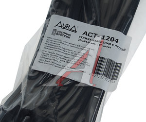 Изображение 2, ACT-1204 Хомут-стяжка 200х4.8 нейлон черный (100шт.) AURA