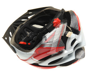 Изображение 2, 4610014470445 Шлем для катания на велосипеде, скейтборде и роликах М, L красно-бело-черный EXUSTAR