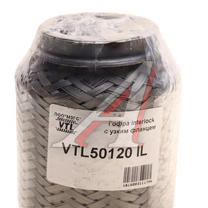 Изображение 3, VTL50120 IL Гофра глушителя 50x120 трехслойная interlock нержавеющая сталь МЗГС