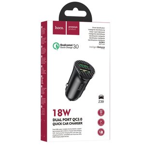 Изображение 3, Z39 black Устройство зарядное в прикуриватель 2USB 12V HOCO
