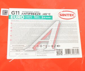 Изображение 3, 801906 Антифриз зеленый -40C 220кг/216.5л G11 Euro SINTEC
