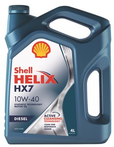 Изображение 2, 550046373 Масло дизельное HELIX HX-7 10W40 п/синт.4л SHELL