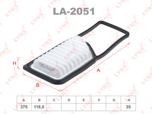 Изображение 1, LA2051 Фильтр воздушный TOYOTA Pixis (12-) LYNX