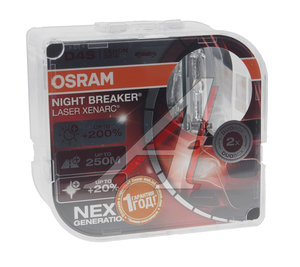 Изображение 2, 66440XNL-HCB Лампа ксеноновая D4S 35W P32d-5 +200% 4400K 42V 3200лм бокс (2шт.) Night Breaker Laser OSRAM