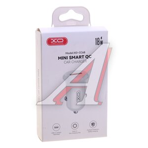 Изображение 3, CC68 White Устройство зарядное в прикуриватель 1USB 12V белое XO