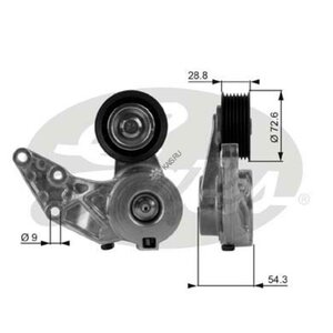 Изображение 5, T38208 Ролик приводного ремня VW Phaeton натяжителя (с демпфером) GATES