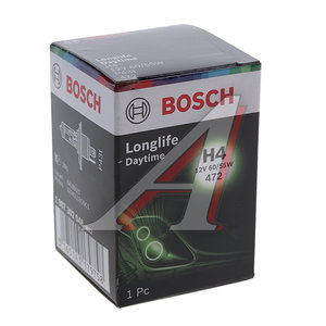 Изображение 4, 1987302048 Лампа 12V H4 60/55W P43t Longlife Daytime BOSCH