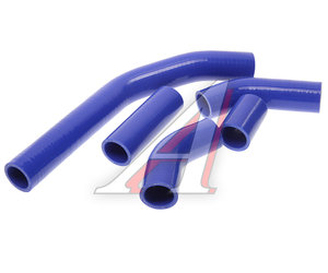 Изображение 1, 130-17-001 Патрубок ГАЗ-3302 Бизнес дв.УМЗ-4213, 4216 (107 л.с) радиатора комплект 5шт. синий силикон MEGAPOWER