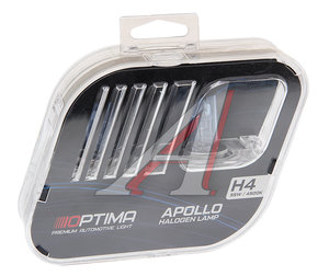 Изображение 1, HAPH4 Лампа 12V H4 60/55W P43t бокс (2шт.) Apollo OPTIMA