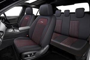 Изображение 1, LOD1020 Авточехлы универсальные экокожа черно-красные (11 предм.) Lord PREMIER