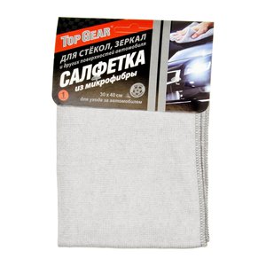 Изображение 1, TG-80166 Салфетка микрофибра для стекла 30х40см Тop Gear АВАНГАРД