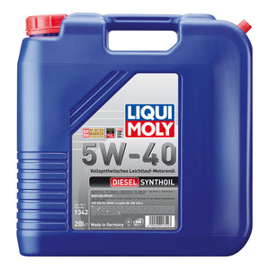 Изображение 2, 1342 Масло дизельное DIESEL SYNTHOIL 5W40 синт.20л LIQUI MOLY