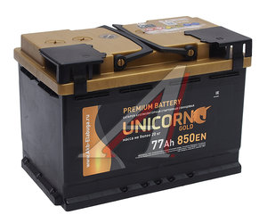 Изображение 1, 6СТ77(0) Аккумулятор UNICORN Gold 77А/ч обратная полярность