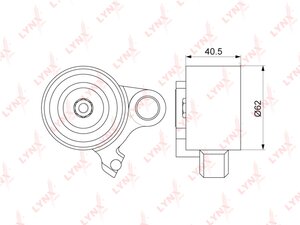 Изображение 2, PB1206 Ролик ГРМ TOYOTA Land Cruiser (5VZ-FE) натяжителя LYNX