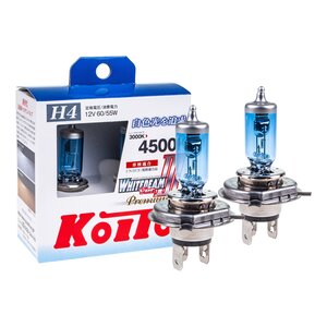 Изображение 1, P0744W Лампа 12V H4 60/55W P43t 4500K бокс (2шт.) KOITO