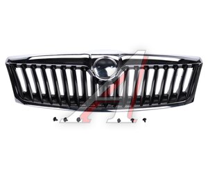 Изображение 1, NSP081Z0853668A9B9 Решетка радиатора SKODA Octavia (09-) черная (с молдингом) NSP