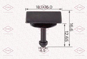 Изображение 1, TJB1382 Клипса пластиковая SUBARU Forester (07-11) TATSUMI