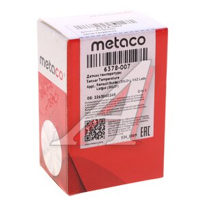 Изображение 3, 6378-007 Датчик температуры RENAULT Clio (91-98) охлаждающей жидкости METACO