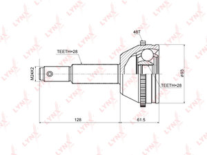 Изображение 1, CO3668A ШРУС наружный FORD Transit (06-) комплект LYNX