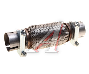 Изображение 2, VTL50150250 IB-2Х Гофра глушителя 50x150х250 с трубами трехслойная innerbraid c хомутами МЗГС