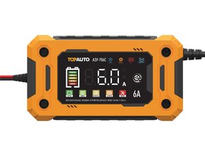 Изображение 2, 6A001 Устройство зарядное интеллектуальное 12V 6A 100Ач AGM/GEL LiFePO4 (автомат) ТОП АВТО