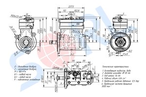 Изображение 2, 35090500010 Компрессор VOLVO FH13 воздушный 2-х цилиндровый SORL