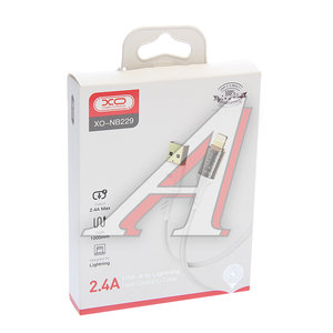 Изображение 2, NB229 White Кабель iPhone (5-) 2.4A 1м белый XO