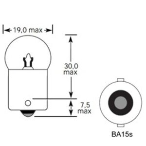 Изображение 4, 4631111143056 Лампа 12V R5W BA15s 50лм Стандарт TESLAFT (Россия)