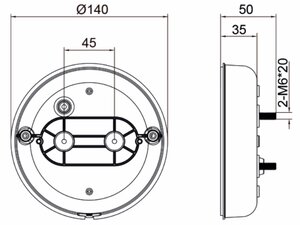 Изображение 4, 370-17-050 Фонарь задний универсальный светодиодный 12/24V MEGAPOWER