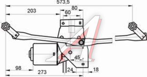 Изображение 3, 711.5205100 Стеклоочиститель ГАЗ-4301, МАЗ, БЕЛАЗ в сборе КЗАЭ